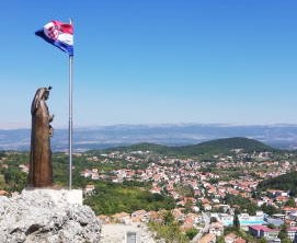 Town Sinj view from Virgin Mary statue